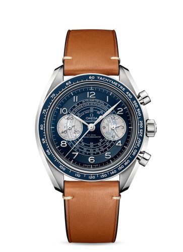 Omega Speedmaster Chronoscope Master Chronometer Stainless Steel / Blue / Calf